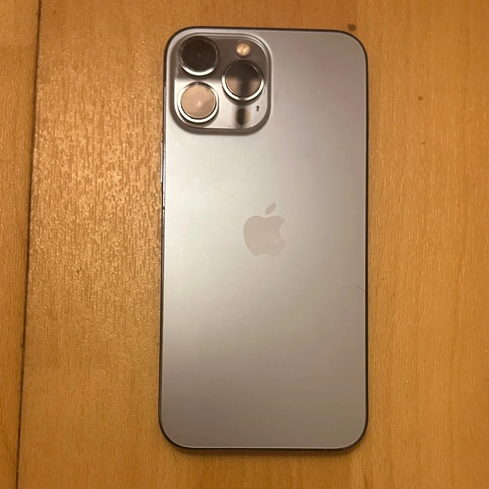 Apple Smartphone with Metallic Silver Hue